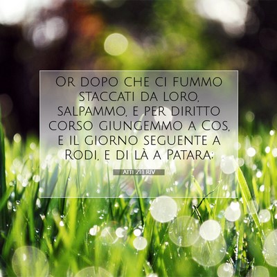 Atti 21:1 Versetto della Bibbia Spiegato