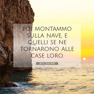 Atti 21:6 Versetto della Bibbia Spiegato