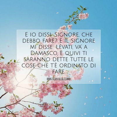 Atti 22:10 RIV Immagine del Versetto della Bibbia
