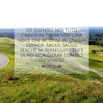 Atti 26:14 Versetto della Bibbia Spiegato