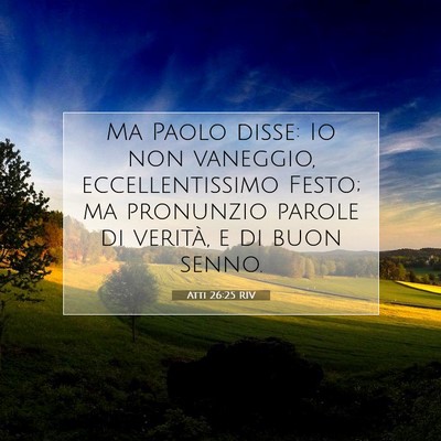 Atti 26:25 RIV Immagine del Versetto della Bibbia