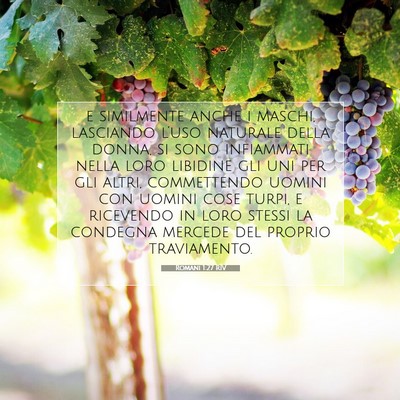 Romani 1:27 Versetto della Bibbia Spiegato