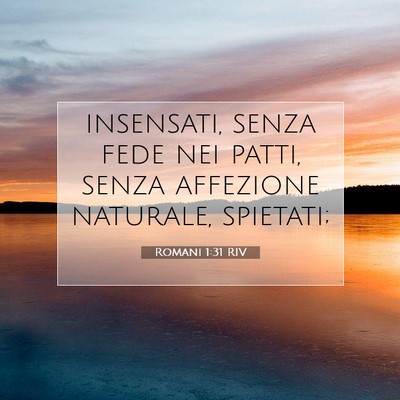 Romani 1:31 Versetto della Bibbia Spiegato