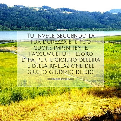 Romani 2:5 RIV Immagine del Versetto della Bibbia