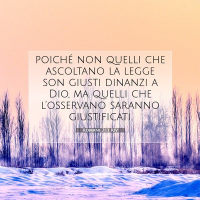 Romani 2:13 RIV Immagine del Versetto della Bibbia