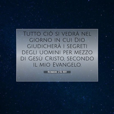 Romani 2:16 RIV Immagine del Versetto della Bibbia