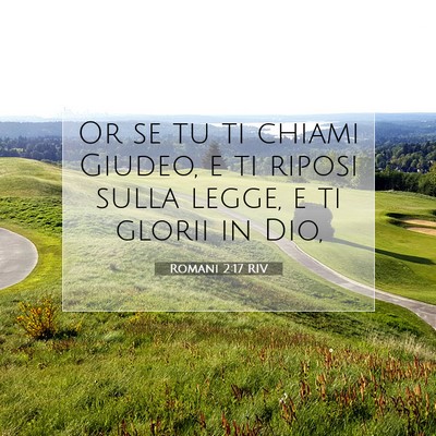 Romani 2:17 RIV Immagine del Versetto della Bibbia