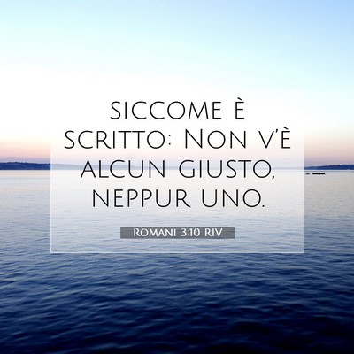 Romani 3:10 RIV Immagine del Versetto della Bibbia