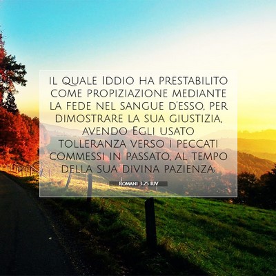 Romani 3:25 RIV Immagine del Versetto della Bibbia