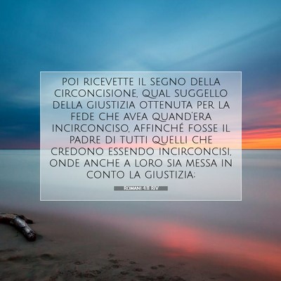 Romani 4:11 RIV Immagine del Versetto della Bibbia
