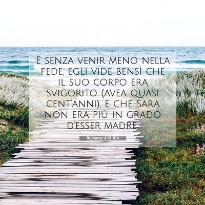 Romani 4:19 RIV Immagine del Versetto della Bibbia