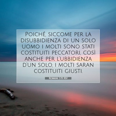 Romani 5:19 RIV Immagine del Versetto della Bibbia