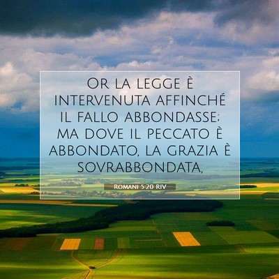 Romani 5:20 RIV Immagine del Versetto della Bibbia