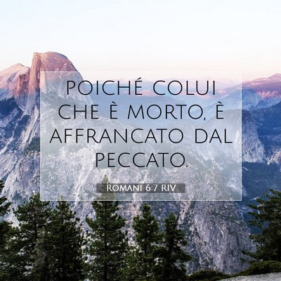 Romani 6:7 RIV Immagine del Versetto della Bibbia