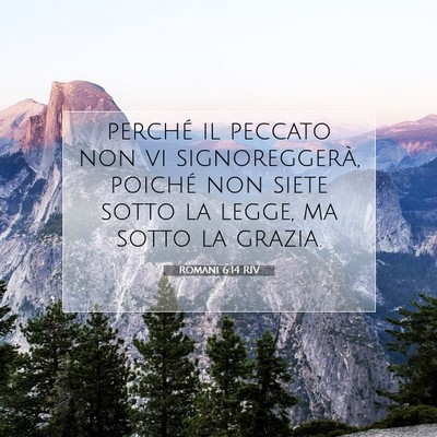 Romani 6:14 RIV Immagine del Versetto della Bibbia