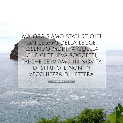Romani 7:6 RIV Immagine del Versetto della Bibbia