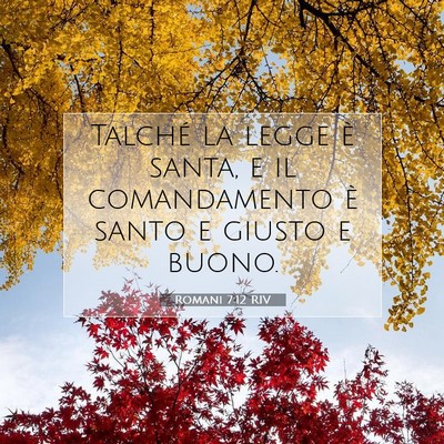 Romani 7:12 RIV Immagine del Versetto della Bibbia