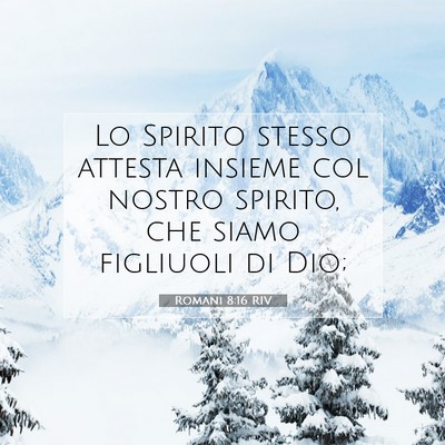 Romani 8:16 RIV Immagine del Versetto della Bibbia