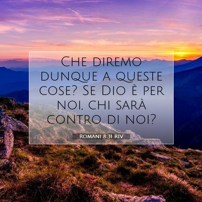 Romani 8:31 RIV Immagine del Versetto della Bibbia