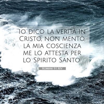 Romani 9:1 RIV Immagine del Versetto della Bibbia