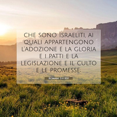 Romani 9:4 RIV Immagine del Versetto della Bibbia