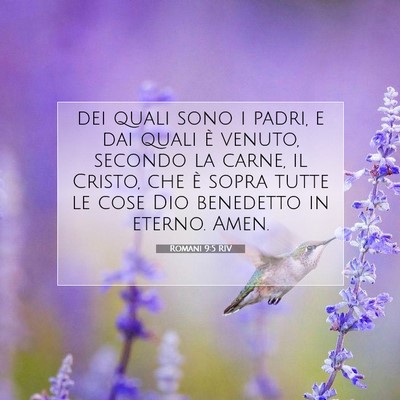 Romani 9:5 RIV Immagine del Versetto della Bibbia