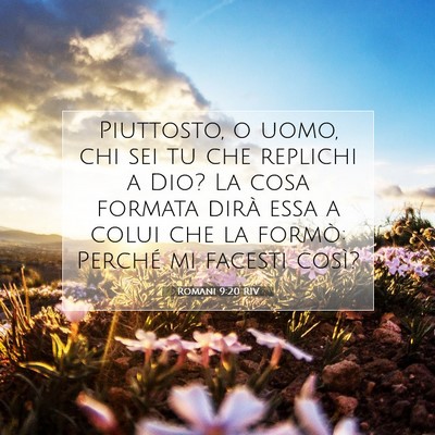 Romani 9:20 RIV Immagine del Versetto della Bibbia