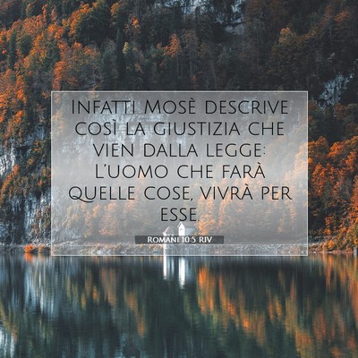 Romani 10:5 RIV Immagine del Versetto della Bibbia