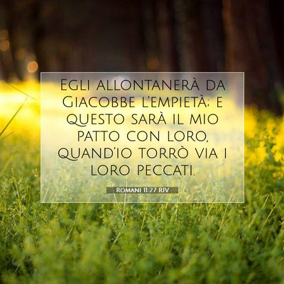 Romani 11:27 RIV Immagine del Versetto della Bibbia