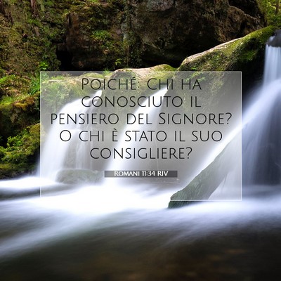 Romani 11:34 RIV Immagine del Versetto della Bibbia