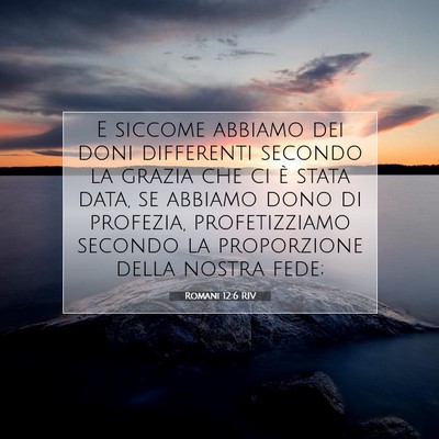 Romani 12:6 RIV Immagine del Versetto della Bibbia