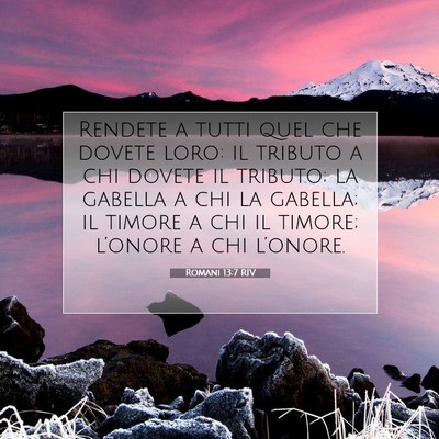 Romani 13:7 RIV Immagine del Versetto della Bibbia