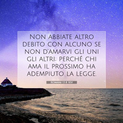 Romani 13:8 RIV Immagine del Versetto della Bibbia