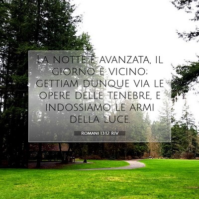 Romani 13:12 RIV Immagine del Versetto della Bibbia