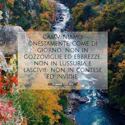 Romani 13:13 RIV Immagine del Versetto della Bibbia