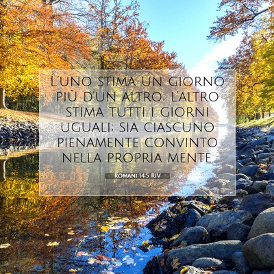 Romani 14:5 RIV Immagine del Versetto della Bibbia