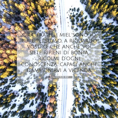 Romani 15:14 RIV Immagine del Versetto della Bibbia