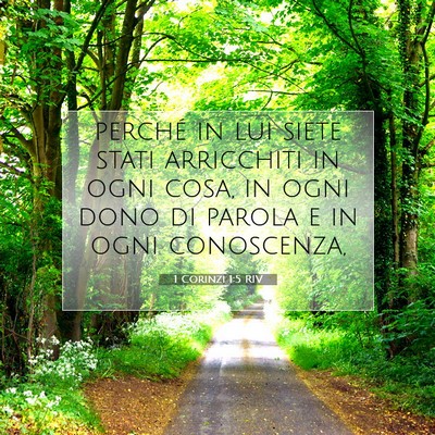 1 Corinzi 1:5 Versetto della Bibbia Spiegato