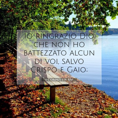 1 Corinzi 1:14 Versetto della Bibbia Spiegato