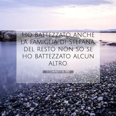1 Corinzi 1:16 Versetto della Bibbia Spiegato