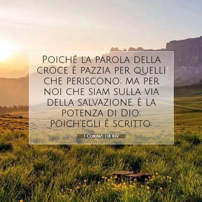 1 Corinzi 1:18 Versetto della Bibbia Spiegato
