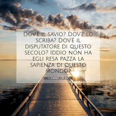 1 Corinzi 1:20 Versetto della Bibbia Spiegato