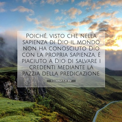 1 Corinzi 1:21 Versetto della Bibbia Spiegato