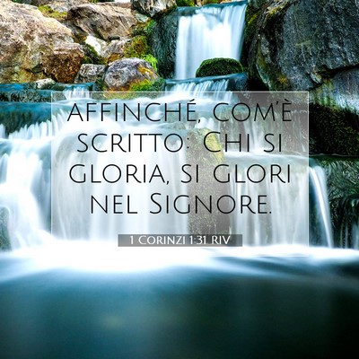 1 Corinzi 1:31 Versetto della Bibbia Spiegato