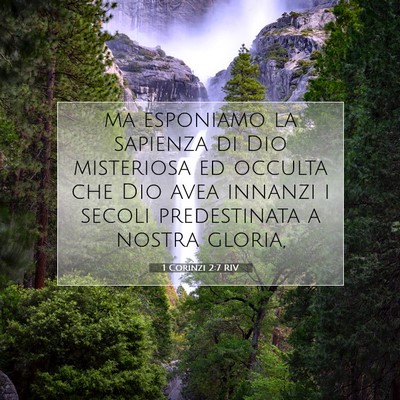1 Corinzi 2:7 RIV Immagine del Versetto della Bibbia