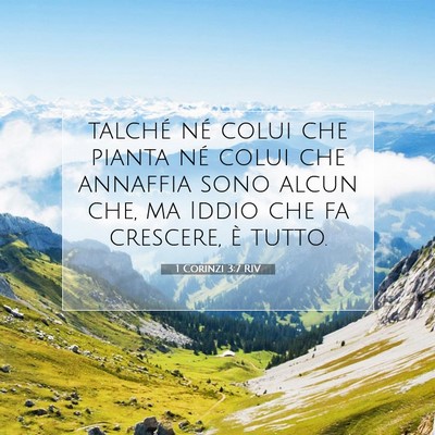 1 Corinzi 3:7 RIV Immagine del Versetto della Bibbia