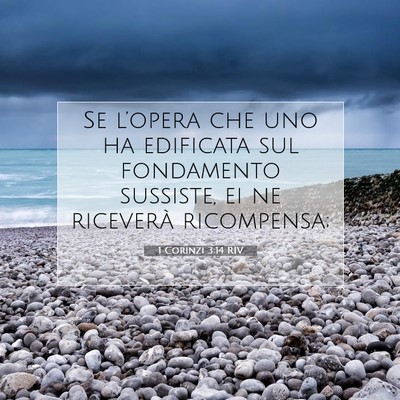 1 Corinzi 3:14 RIV Immagine del Versetto della Bibbia