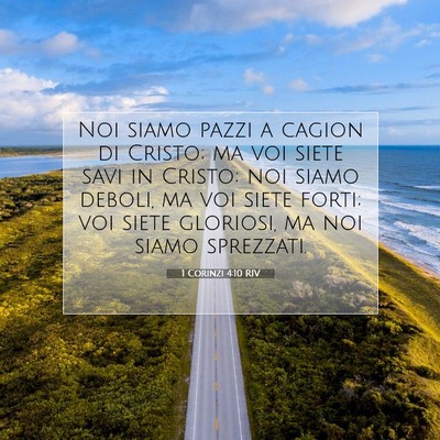 1 Corinzi 4:10 RIV Immagine del Versetto della Bibbia