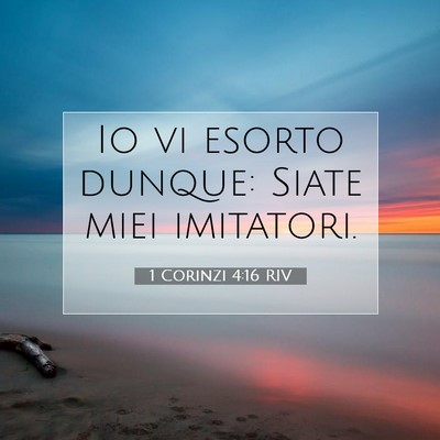 1 Corinzi 4:16 RIV Immagine del Versetto della Bibbia