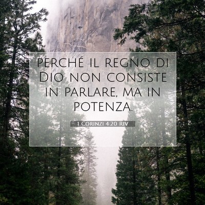1 Corinzi 4:20 Versetto della Bibbia Spiegato